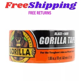 Gorilla Black 1.88 inch x 10 Yard Duct Tape, Single Roll