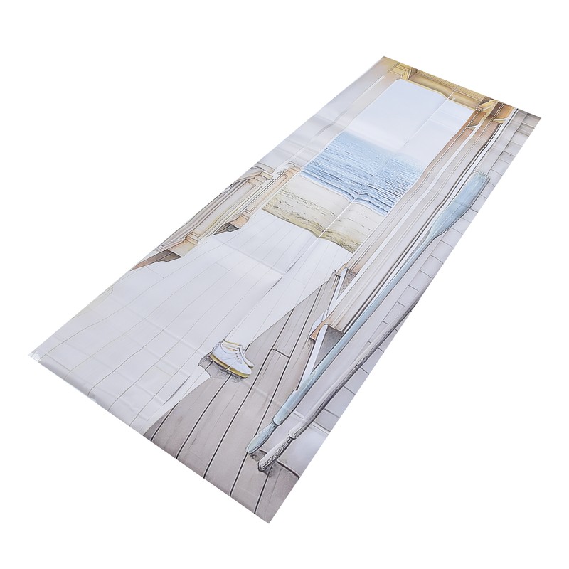 2pcs Door Sticker PVC Material 3D Visual Effects Easy Cleanable