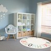 Topotdor Rainbow Round Kids Play Rug Alphabet Nursery Area Rug