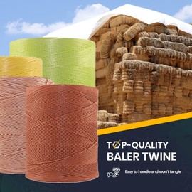 Tytan Baler Twine - Durable Packing String, Pulling, Loading, Weather Resistant, Industrial Packing Materials, Tying Twine (20000/110, Yellow)