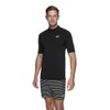 Speedo Men's Relaxed Short Sleeve Rash Top, Black, Medium