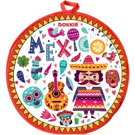 DOKKIA Tortilla Warmer Taco 12 Inch Insulated Cloth Pouch - Microwavable Use Fabric Bag to Keep Food Warm (12 Inch, Flour Burrito Roti Mexican Skull)