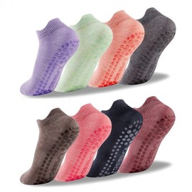 Non-Slip Toe Separator Socks for Yoga, Pilates, and Dance Sports 35-39/0801 Black 20ea