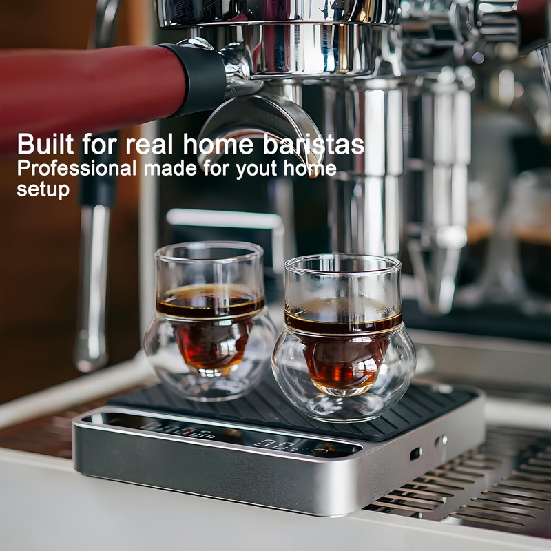 SYJAN HOME Double-Walled Espresso Cups,Small Unique Glass,Set of 2, 4oz