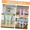 Ipetboom 3 Pairs Kitchen Dishwashing Gloves Ergonomic Non Slip Rubber