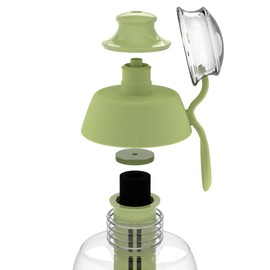 DAFI Water Bottle with Filter 0.3 L, Pistachio - Water Bottle with Water Filter, BPA-Free, Sports Bottle with Filtered Water for Travel - Filter Bottle Outdoor + Activated Carbon Filter