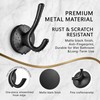 Ruiziiz Towel Hooks-Coat Robe Hooks-Heavy Duty Metal Double Bathrobe Hook-Black