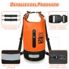 Bolsa Impermeable Seca 20L/30L/40L,Con Funda Impermeable Para Teléfono,Correa Larga Ajustable