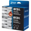 812XL Ink Cartridge Combo Pack Remanufactured Replacement for Epson 812XL