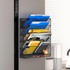 Mogbhw 6-Tier Magnetic File Holder, No Drilling Magnetic File Organizer