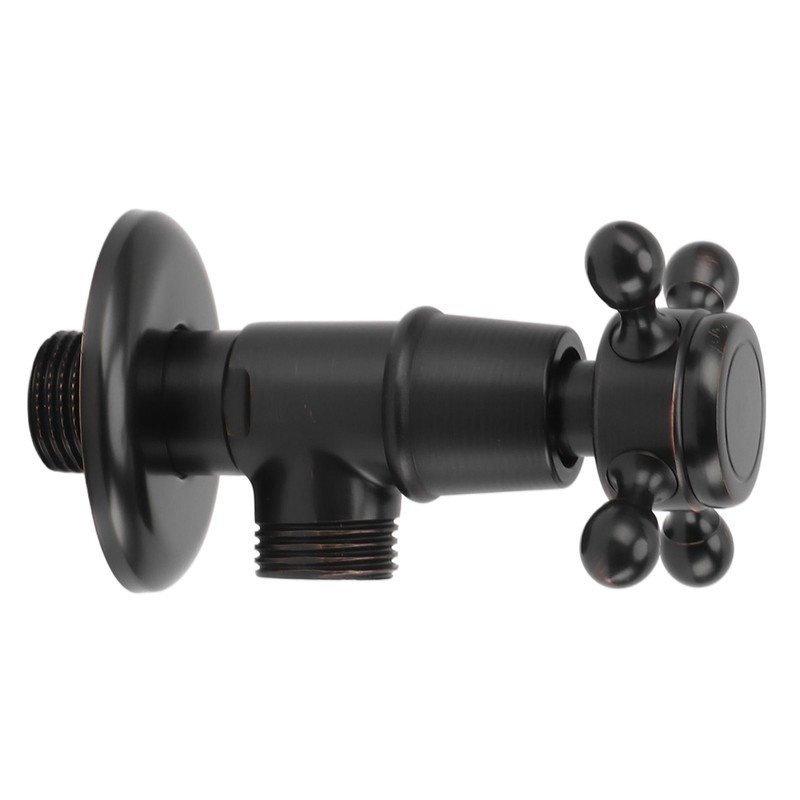Solid Brass Angle Stop Valve Retro Thickened Cold Hot Triangle