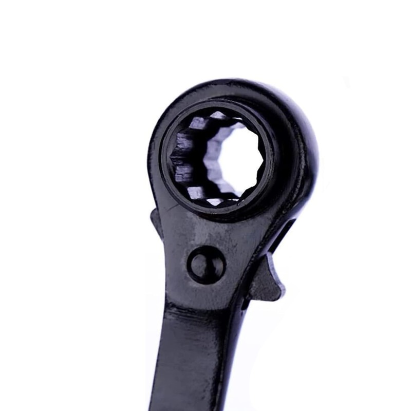 Hotooldo 17mm x 19mm Black Torx Ratchet Podger Spanner Quick