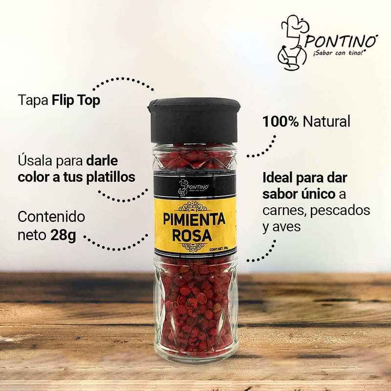 Pontino Pimienta Rosa, 28 g