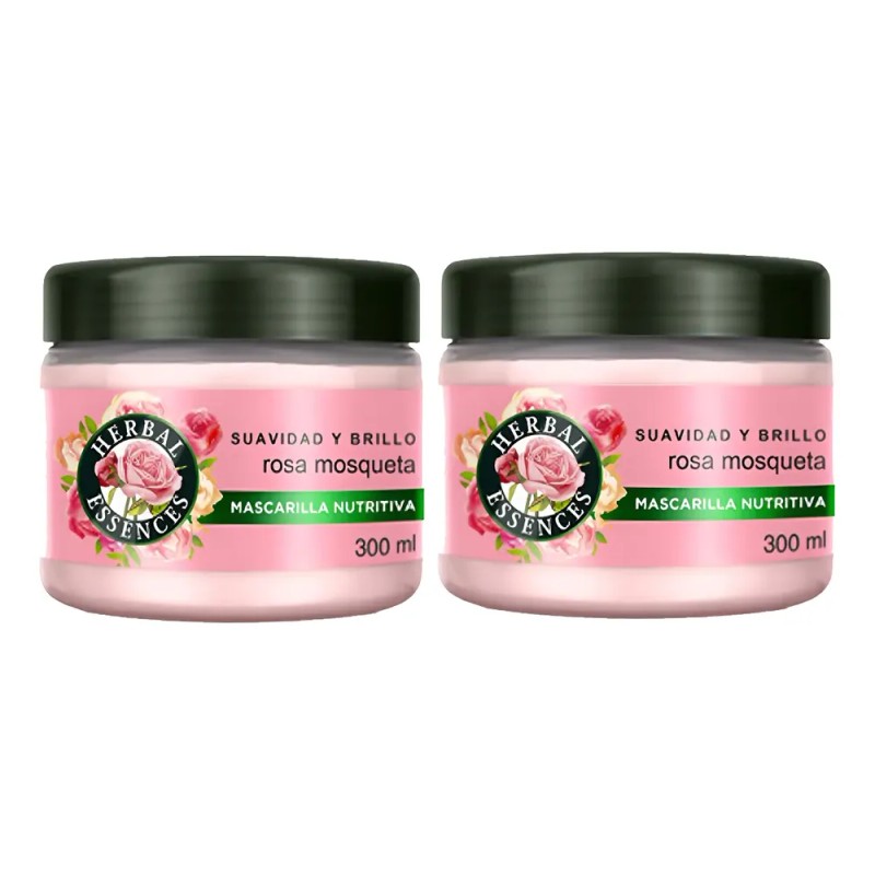 Mascarilla Rosa Herbal Essence Rosas Frambuesas Violeta 2pzs