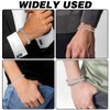 6Pcs Stainless Steel Men's Bracelet, Exquisite Silver Chain Bracelet for