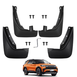 Peleus Upgraded Mud Flaps Mud Guards for Ford Explorer 2020-2025 Aerodynamic Mud Flaps Splash Guards Fenders for Ford Explorer 2020-2025 Accessories Set of 4 Mudguards Mudflaps