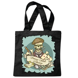'Shoulder bag "Card Game Lucky Game Casino Cigar Skull Bucket Hat Skull Gothic Outdoor Bike Club Mc Motorcycle Chopper Motorcycle Custom Hit Club Meeting Tote Bag