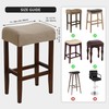 EVOLLER Waterproof Bar Stool Covers Set of 4 Rectangle Camel
