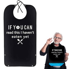 Dyzoxa Bibs for Men Funny,Washable and Reusable Bib, Bibs for Women Funny Clothing Protectors, Waterproof Clothing Protector with Crumb Catcher Washable and Reusable Bibs for Men, Women, Elderly