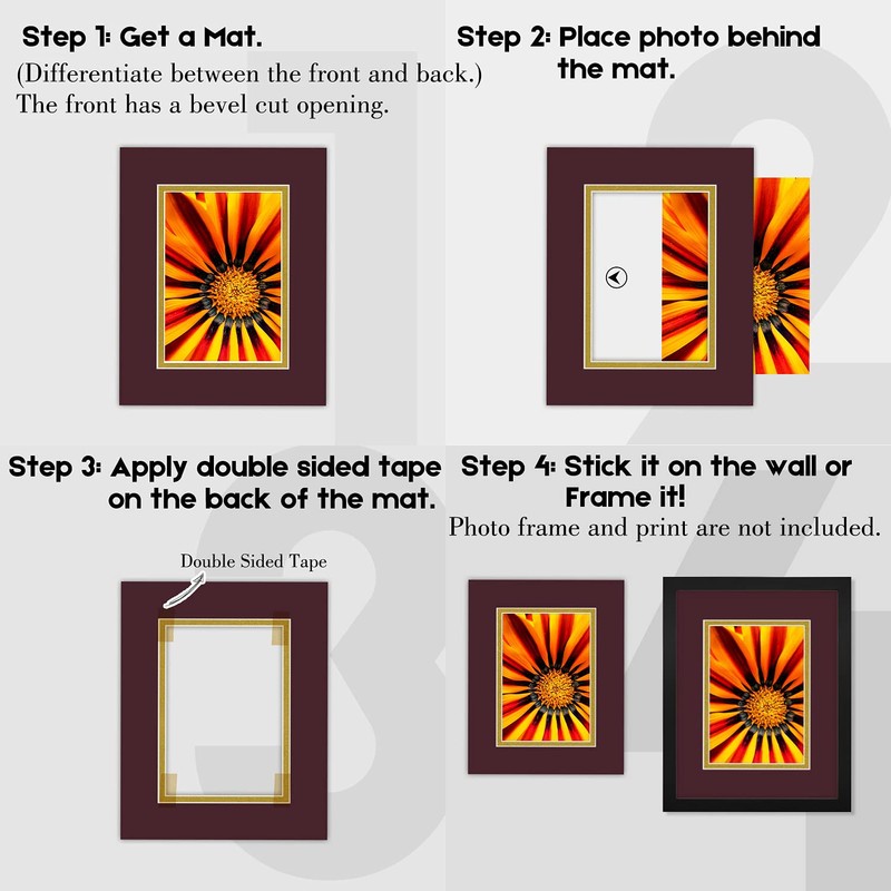 Golden State Art, 11x14 Double Mats for 8x10 - for
