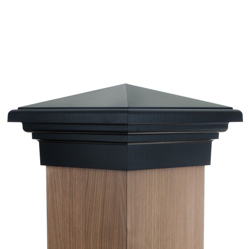 8x8 Post Cap (7.5") Black New England Pyramid Style Square