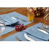 DAPU Linen Place Mats, Set of 6, 100% Pure Linen,