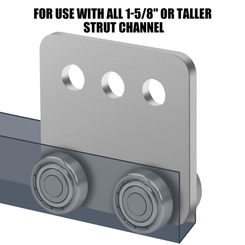 P2950-EG Strut Channel 4-Wheel Trolley Assembly with Eye Loop,Stable Welded