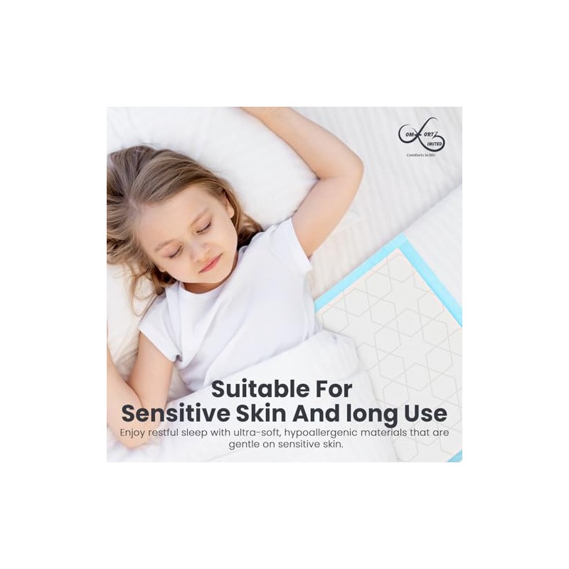 Waterproof Comfortz Incontinence Bed Pads 60 x 60cm, 30 Sheets,