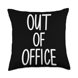 Office Worker Gifts & Remote Worker Essentials Vacation Saying Worker, Funny Office Throw Pillow, 18x18, Multicolor