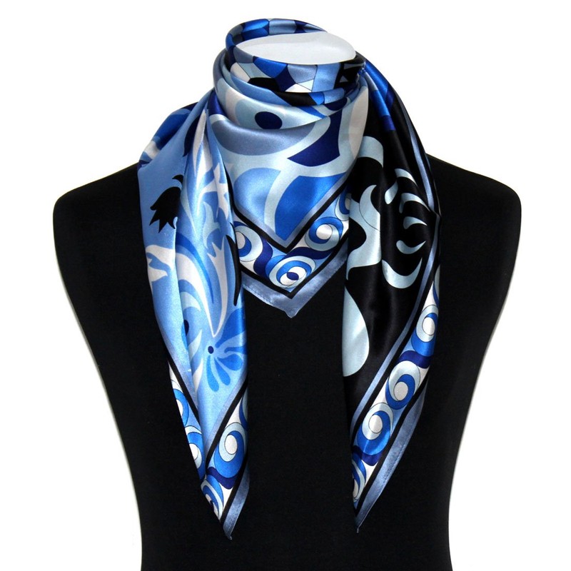 Lorenzo Cana Luxury Silk Scarf Elaborately Printed Cloth 100% Silk