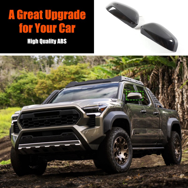 car-attention Carbon Fiber Style Rear View Mirror Outside Cover Cap