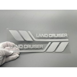 Land Cruiser Car Sticker Decal Sticker for Land Cruiser 250 Series Rank 250 Series Waterproof Sticker Side Dress Up 1 Left and Right Side Stylish Heat Resistant Reflective (Land Cruiser, Ginhaku)