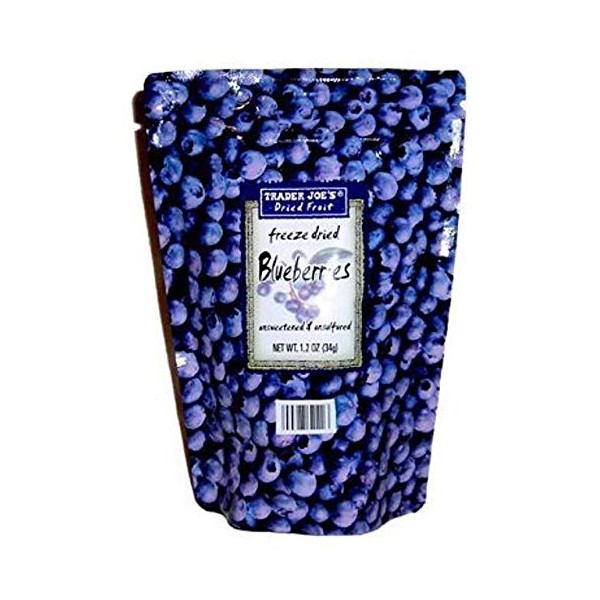 Trader Joe's Freeze Dried Blueberries 2.46 oz (Pack of 2)