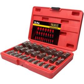 25 Pcs Screw Extractor Set, Easy Out Bolt Extractor Set, Hex Head Multi-spline Extractor Tool, Removing Broken Stripped Studs, Bolts, Socket, Screws