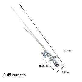 ZHOUMEIWENSP Hair Clip, 2PCS Metal Skull Hair Clips Retro Cross Hairpin with Rhinestone Tassel Punk Duckbill Clips Novelty Hair Style Making