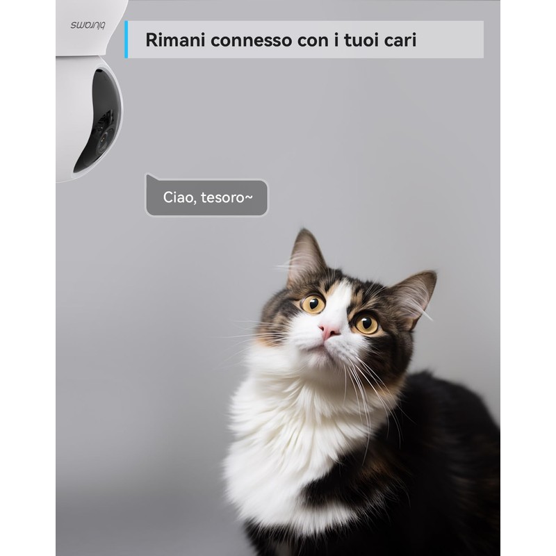 blurams 2K Indoor Surveillance Camera, 360° WiFi Camera + 64G
