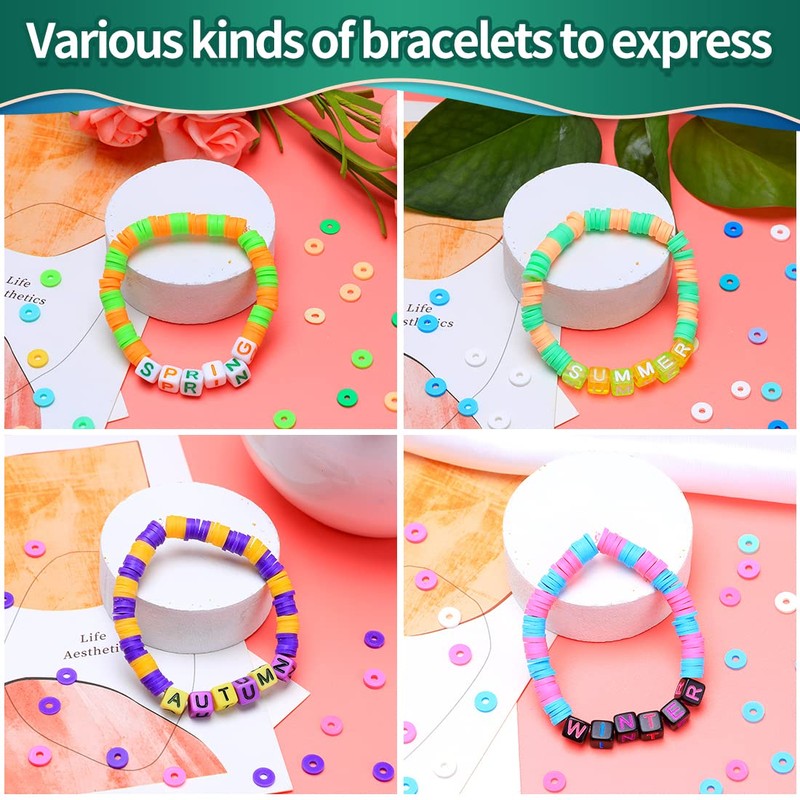 IOOLEEM 2000+pcs Yellow Polymer Beads for Bracelets and Jewelry Crafts