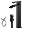 VCCUCINE Vessel Sink Faucet Black, Single Handle Single Hole Waterfall