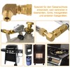 Hicello LPG Brass Connection Angle 90° 1/4 Inch Left Gas