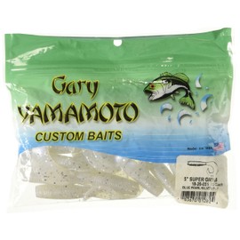 Gary Yamamoto 5" Single Tail GRUB Blue Pearl,Multi,One Size,YAM-18-20-031