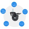 Heavy Duty Casters, M16x30mm Stem Casters Low Gravity Center Swivel