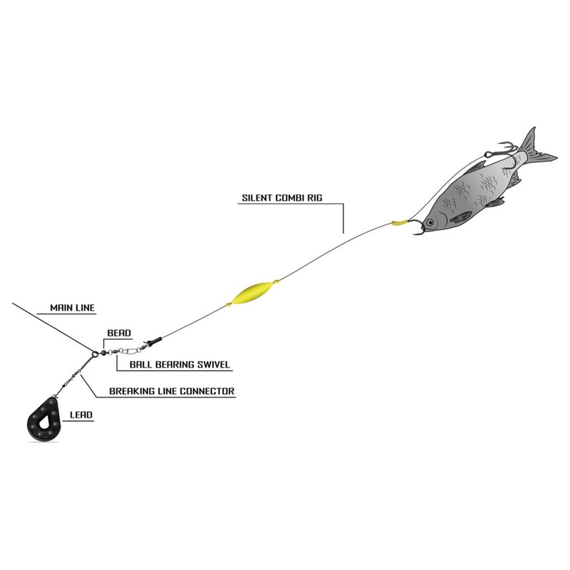 Black Cat Black Cat Silent Combi Rig Catfish Assembly for