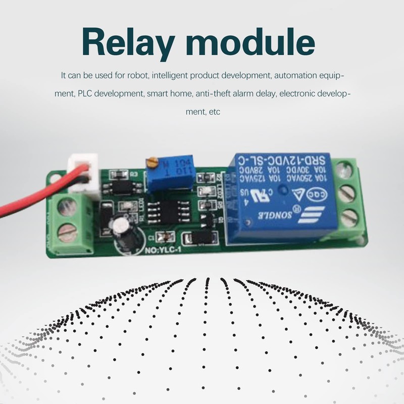 Jadeshay DC 12V Adjustable Timer Delay Module, High Precision Turn