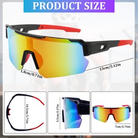 Druuzyl 2 Stück Sport Sonnenbrille, Polarisiert Fahrradbrille, Schnelle Brille Rave, Sonnenbrille Fahrradbrille Herren Damen, UV400 Sportbrille für Outdoorsport Radfahren Fahren Laufen