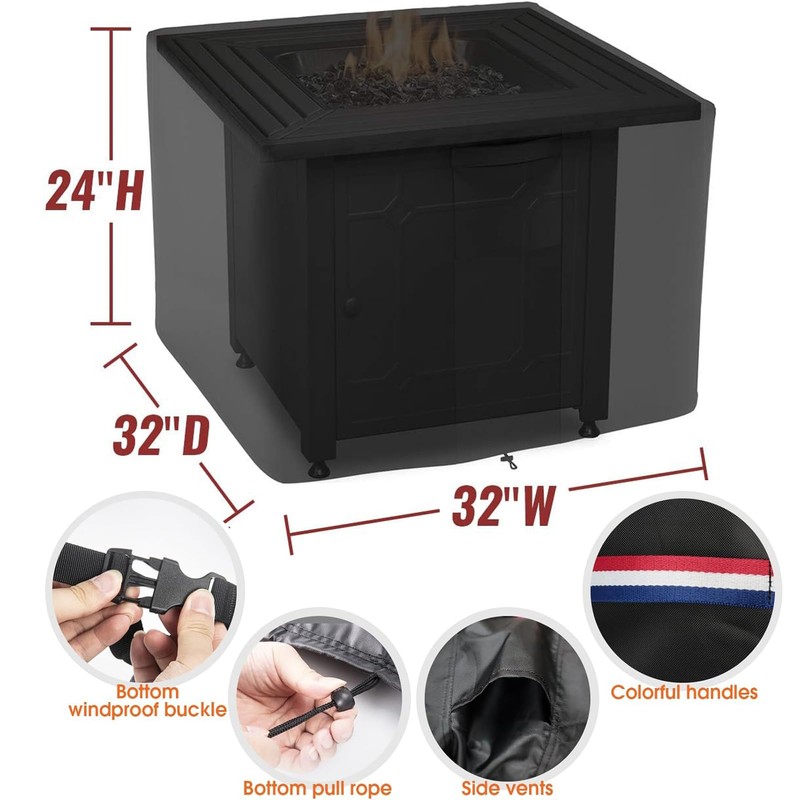 Fire Pit Cover Rectangular Firepit Covers Square 36in Fire Table