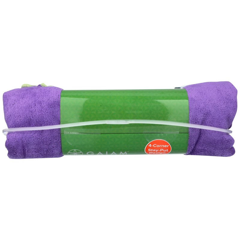 Gaiam Stay Put Yoga Towel Mat Size (Fits Over Standard