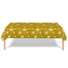 2 Pack Christmas Tablecloths Plastic Rectangle Table Covers,137*274cm Gold and
