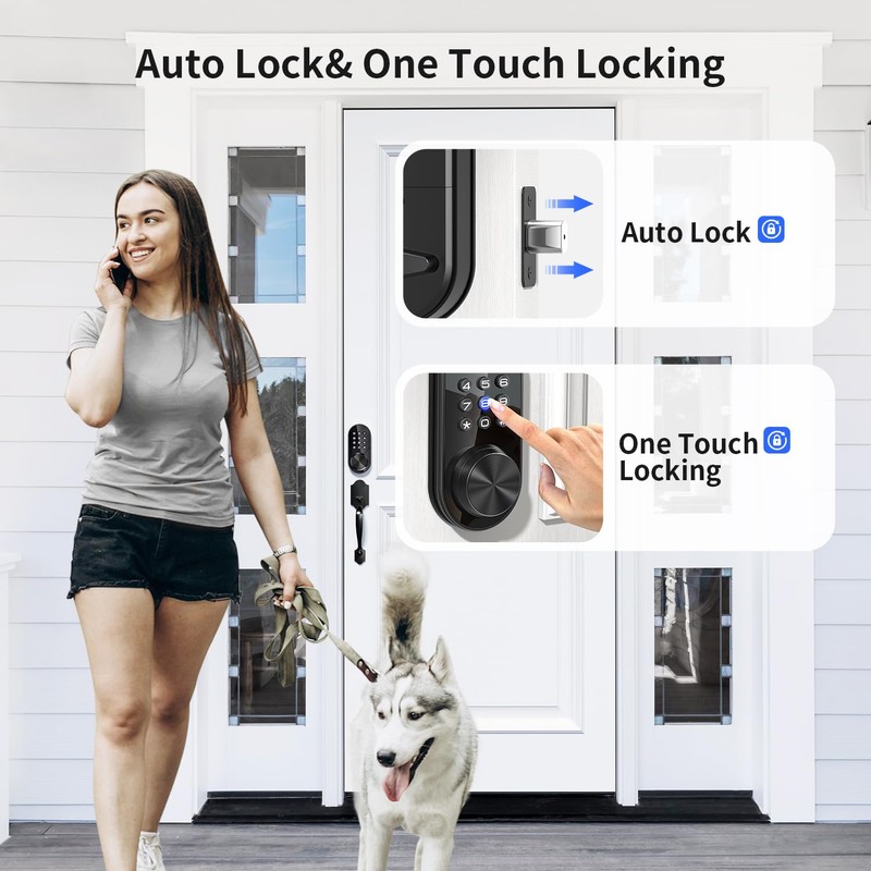 TEEHO TE341 Smart Keyless Entry Door Lock with App Control,