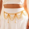 Brishow Gold Sequins Waist Chain Layered Belly Chain Body Chain