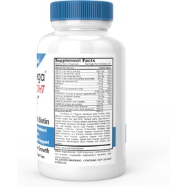 DrFormulas DHT Blocker for Men and Women | HairOmega Advanced Hair Growth Supplements with Biotin 5000 mcg | Hair Loss Vitamins Pills, 45 Day Supply